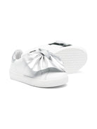 Sneakers con fiocco per bambina Monnalisa bianco con dettaglio fiocco - Rubino Kids