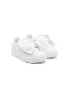 Sneakers con fiocco per bambina Monnalisa bianco con glitter design - Rubino Kids