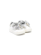 Sneakers con fiocco per bambina Monnalisa bianco con punta tonda - Rubino Kids