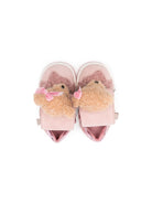 Sneakers con inserti per bambina Monnalisa rosa con effetto metalizzato sul retro - Rubino Kids