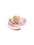 Sneakers con inserti per bambina Monnalisa rosa con effetto metalizzato sul retro - Rubino Kids