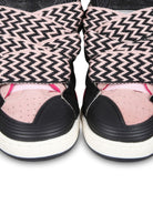 Sneakers con lacci per bambina Lanvin Enfant nero con suola in gomma - Rubino Kids