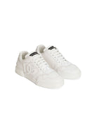 Sneakers con logo goffrato per bambino Dolce & Gabbana Kids bianco con suola piatta in gomma - Rubino Kids