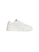 Sneakers con logo goffrato per bambino Dolce & Gabbana Kids bianco con suola piatta in gomma - Rubino Kids