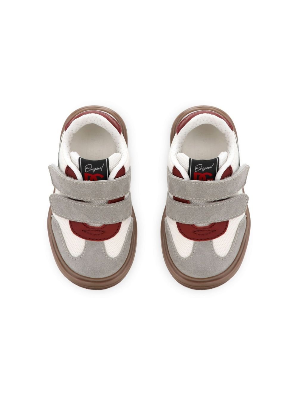 Sneakers con logo goffrato per bambino Dolce & Gabbana Kids multicolor con suola piatta in gomma - Rubino Kids