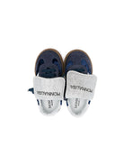 Sneakers con logo per bambina Monnalisa blu con applicazione laterale con logo - Rubino Kids