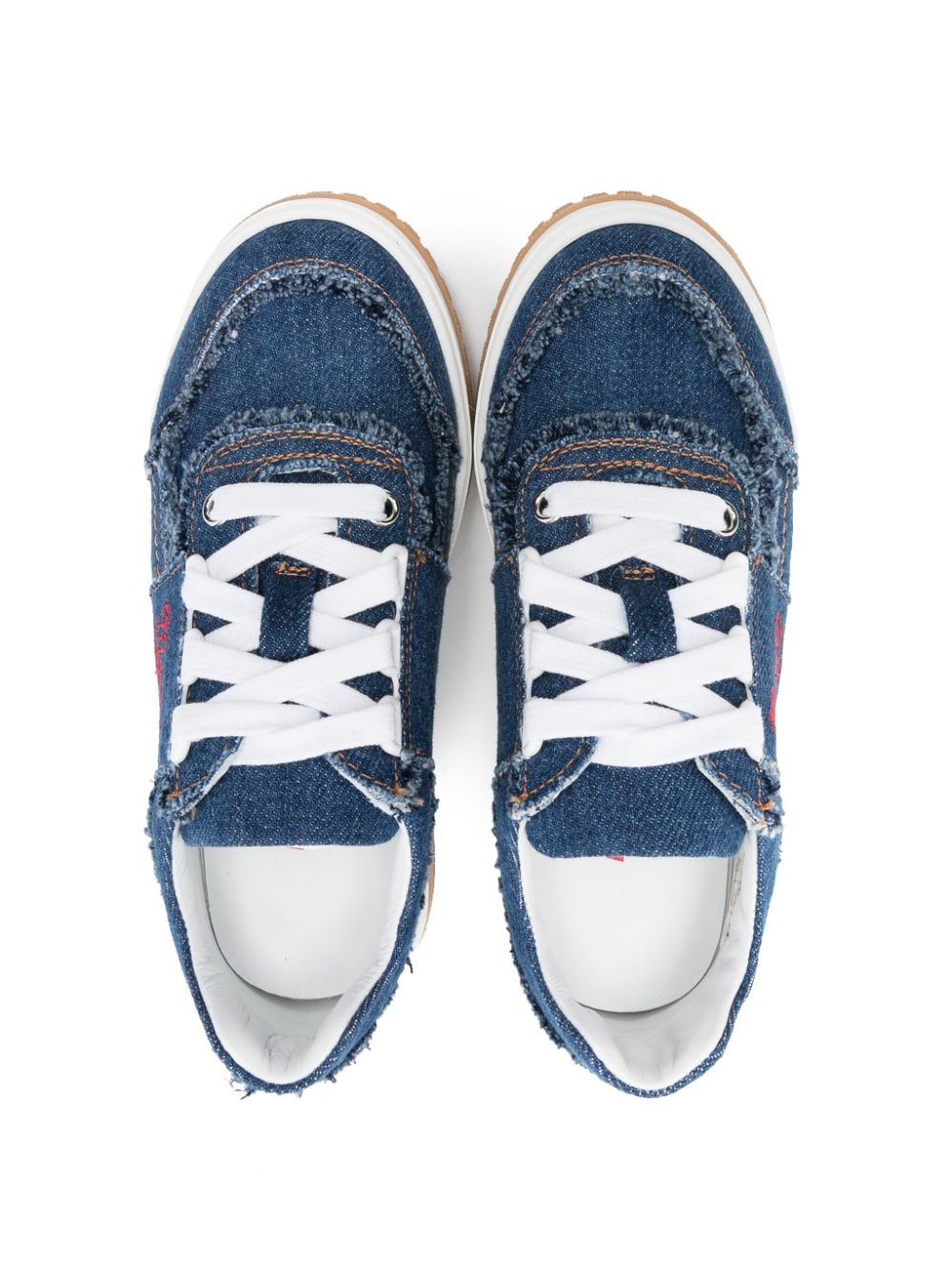 Sneakers denim con inserti - Rubino Kids