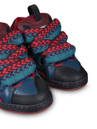 Sneakers Lanvin Curb blu in Pelle per bambino - Rubino Kids