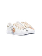 Sneakers Lilli e il Vagabondo per bambina Monnalisa bianco con soletta in pelle - Rubino Kids