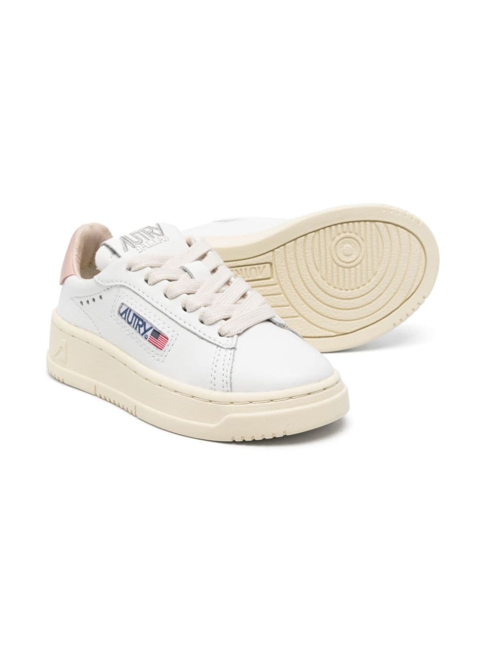 Sneakers per bambina Autry Kids Dallas bianco con logo inciso sul retro - Rubino Kids