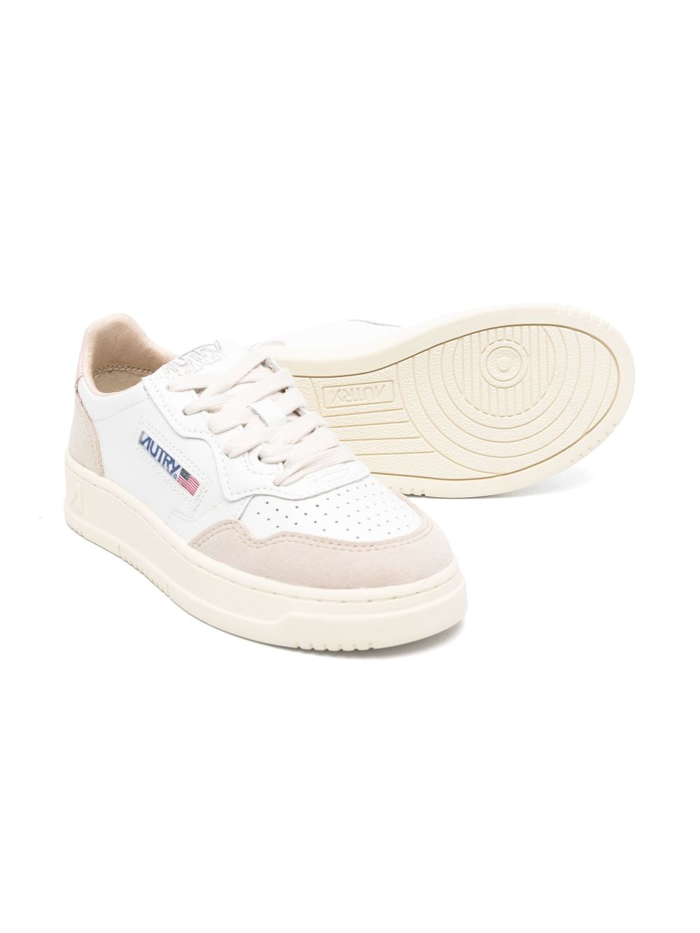 Sneakers per bambina Autry Kids Medalist bianco con chiusura con lacci - Rubino Kids