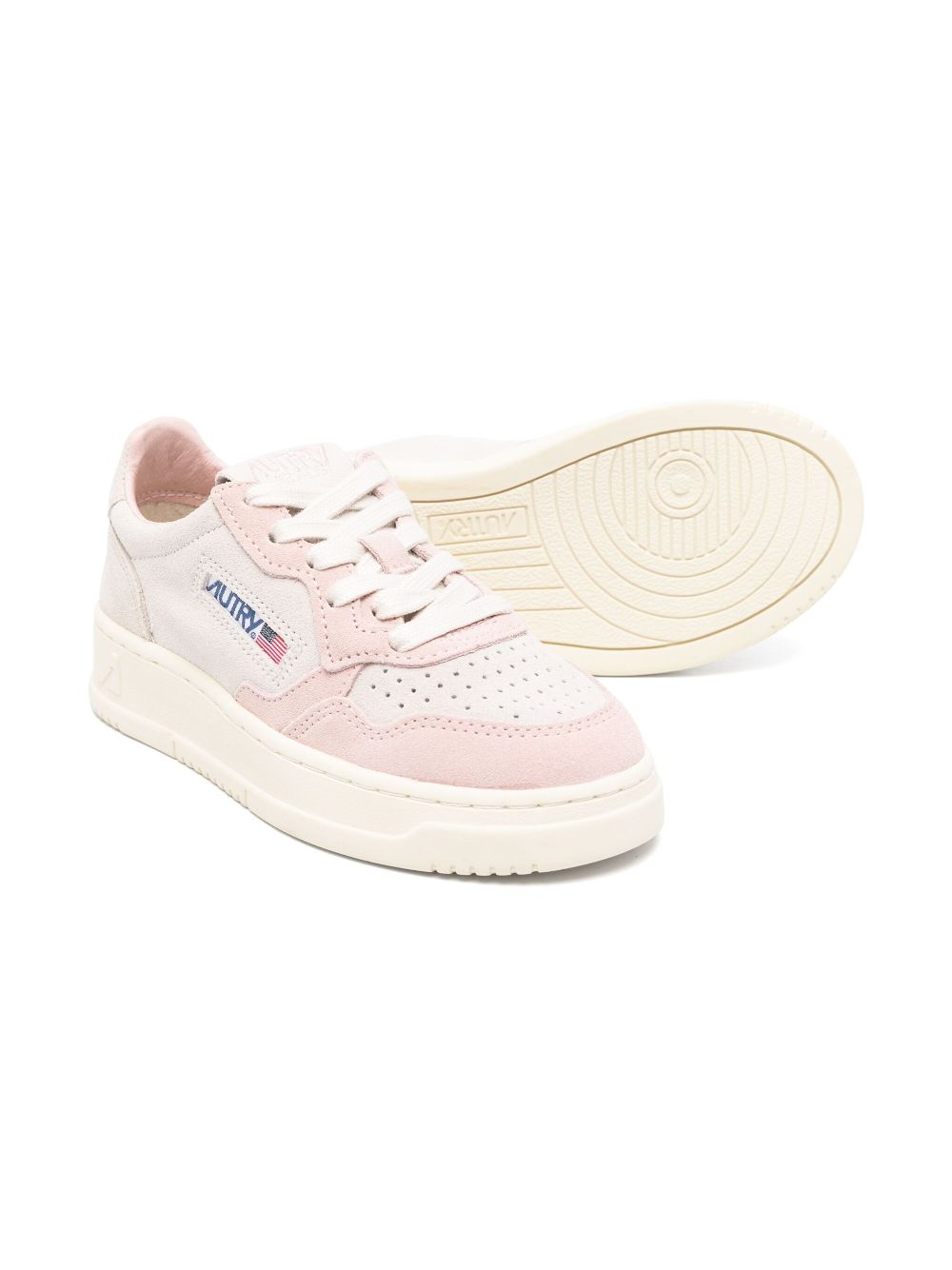 Sneakers per bambina Autry Kids Medalist rosa con chiusura con lacci - Rubino Kids