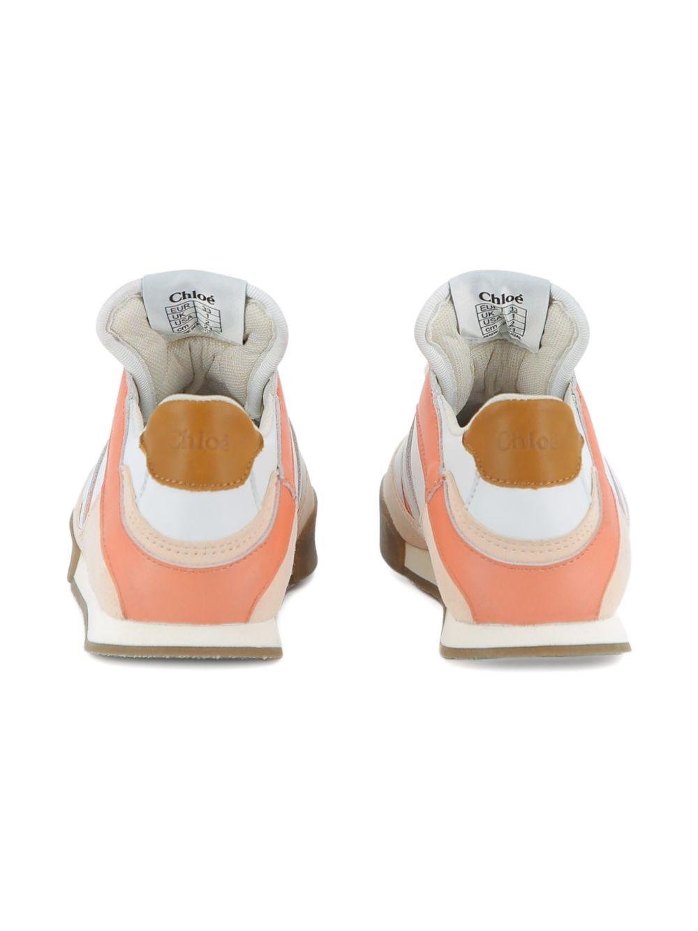 Sneakers per bambina Chloé Kids multicolore con design a inserti - Rubino Kids