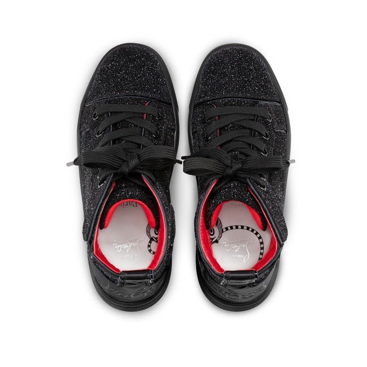 Sneakers per bambina Christian Louboutin Kids nero con glitter - Rubino Kids