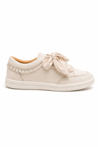 Sneakers per bambina Donsje Lexley beige con volant - Rubino Kids