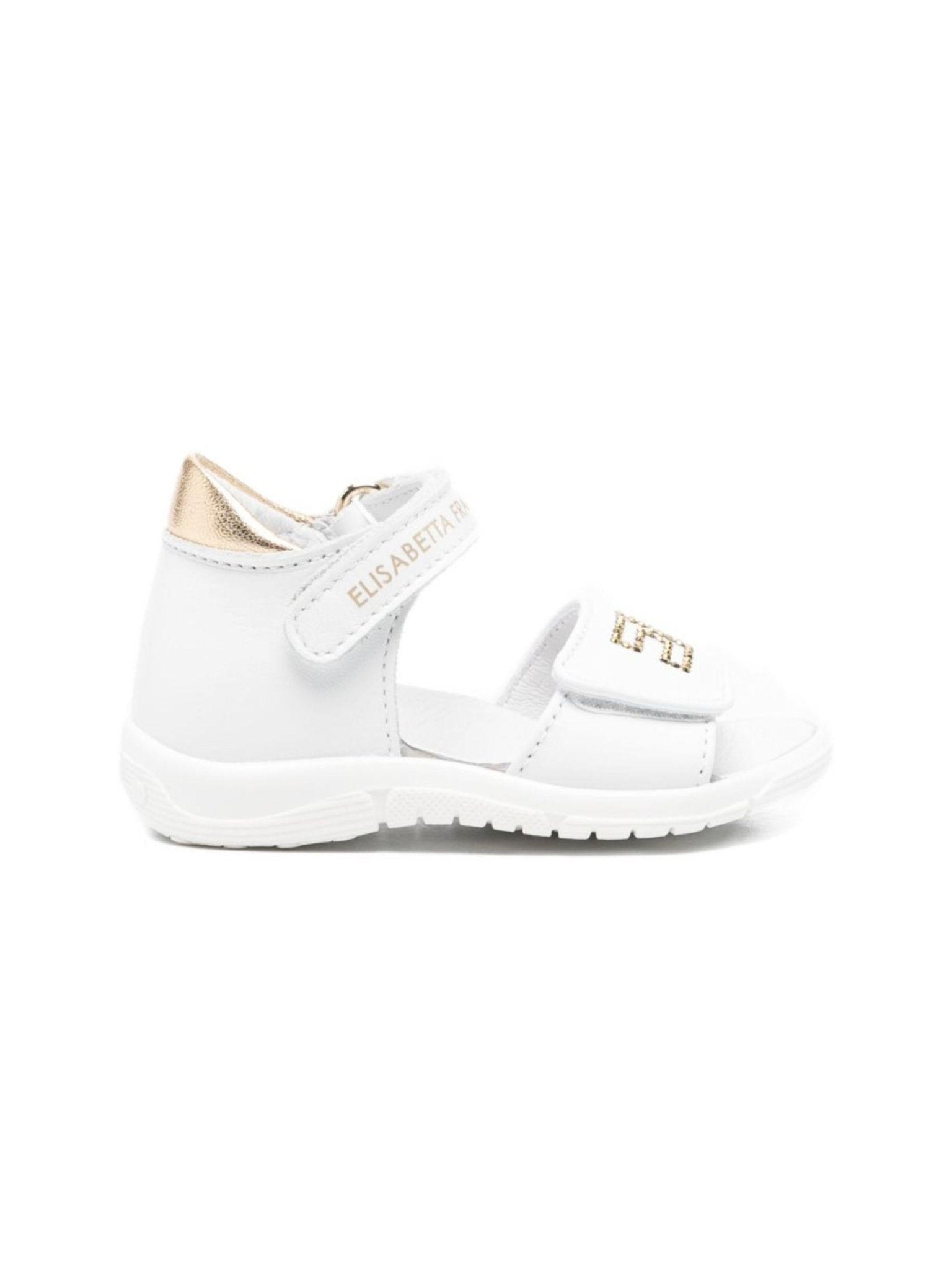 Sneakers per bambina Elisabetta Franchi La Mia Bambina bianche a strappo con logo - Rubino Kids