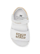 Sneakers per bambina Elisabetta Franchi La Mia Bambina bianche a strappo con logo - Rubino Kids