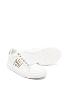 Sneakers per bambina Elisabetta Franchi La Mia Bambina bianche con dettaglio logo - Rubino Kids