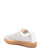 Sneakers per bambina Florens bianco latte con reticolo decorato - Rubino Kids