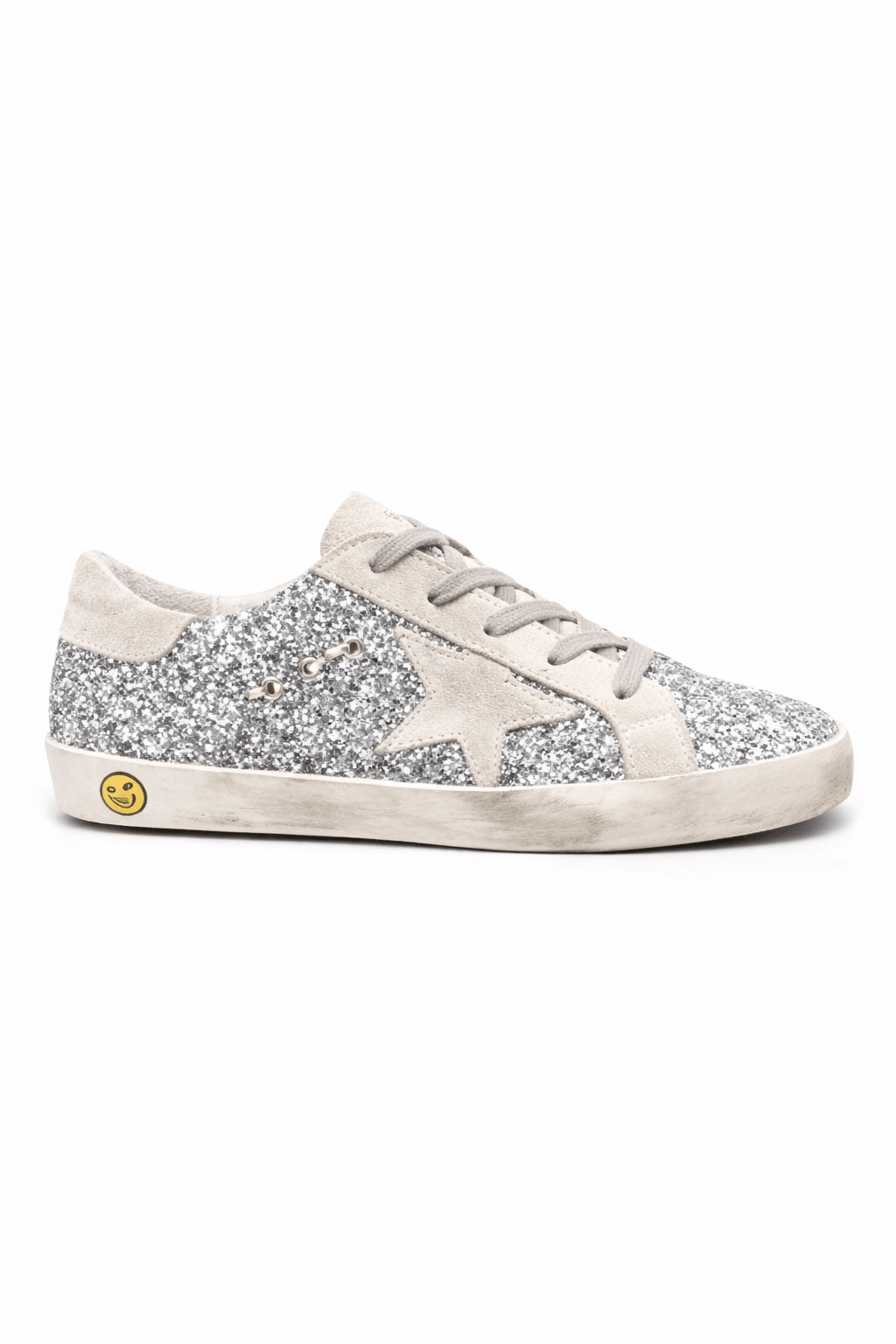Sneakers per bambina Golden Goose Kids argento con glitter - Rubino Kids