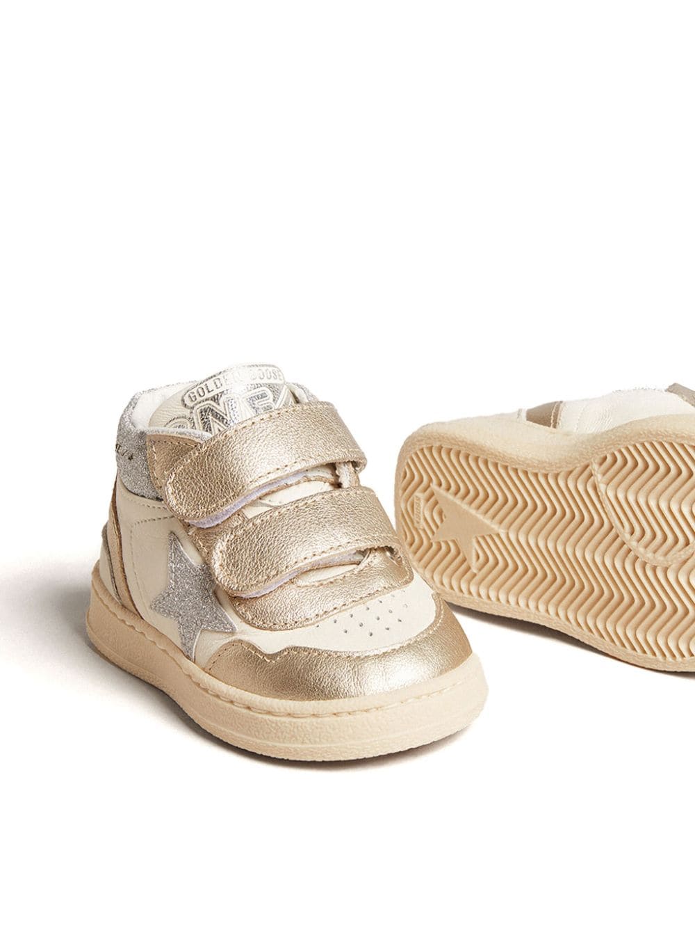 Sneakers per bambina Golden Goose Kids June oro con glitter - Rubino Kids