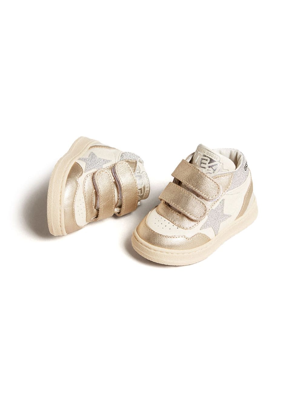 Sneakers per bambina Golden Goose Kids June oro con glitter - Rubino Kids