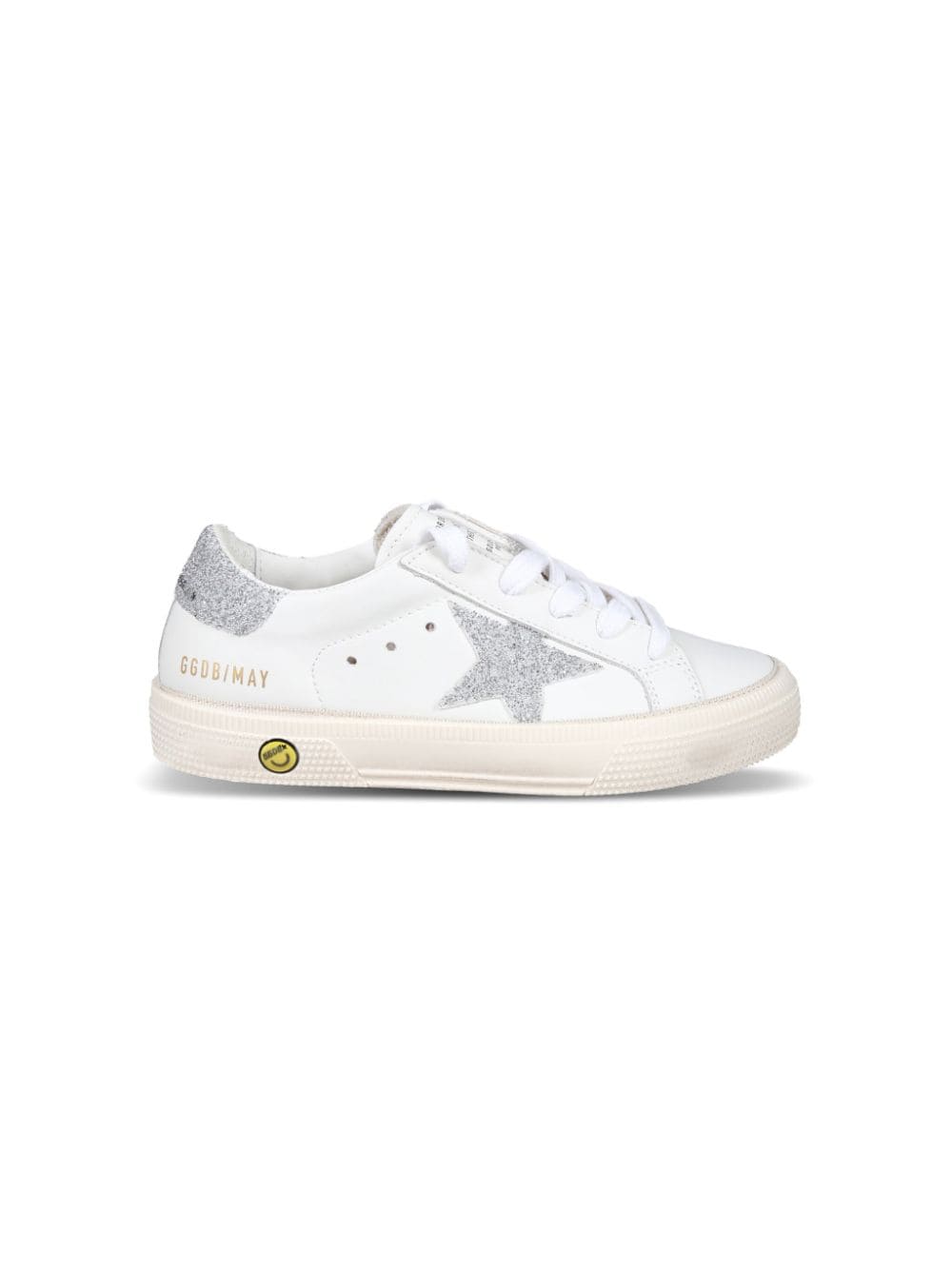 Sneakers per bambina Golden Goose Kids May bianco con dettaglio glitter - Rubino Kids