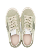 Sneakers per bambina Golden Goose Kids verdi con dettagli fiorellini - Rubino Kids