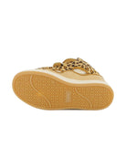 Sneakers per bambina Lanvin Enfant beige con stampa leopardata - Rubino Kids