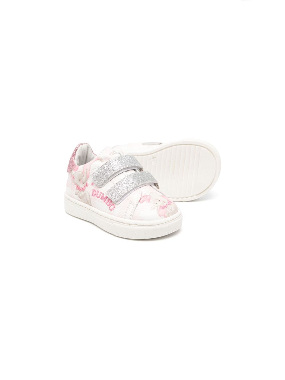 Sneakers per bambina Monnalisa bianco con stampa Dumbo - Rubino Kids