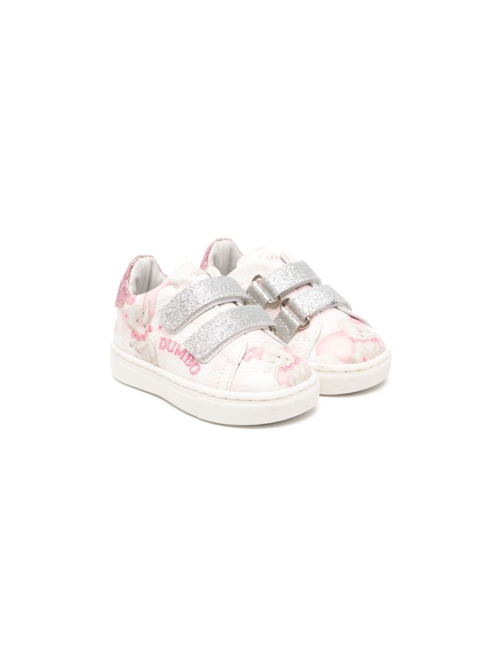 Sneakers per bambina Monnalisa bianco con stampa Dumbo - Rubino Kids