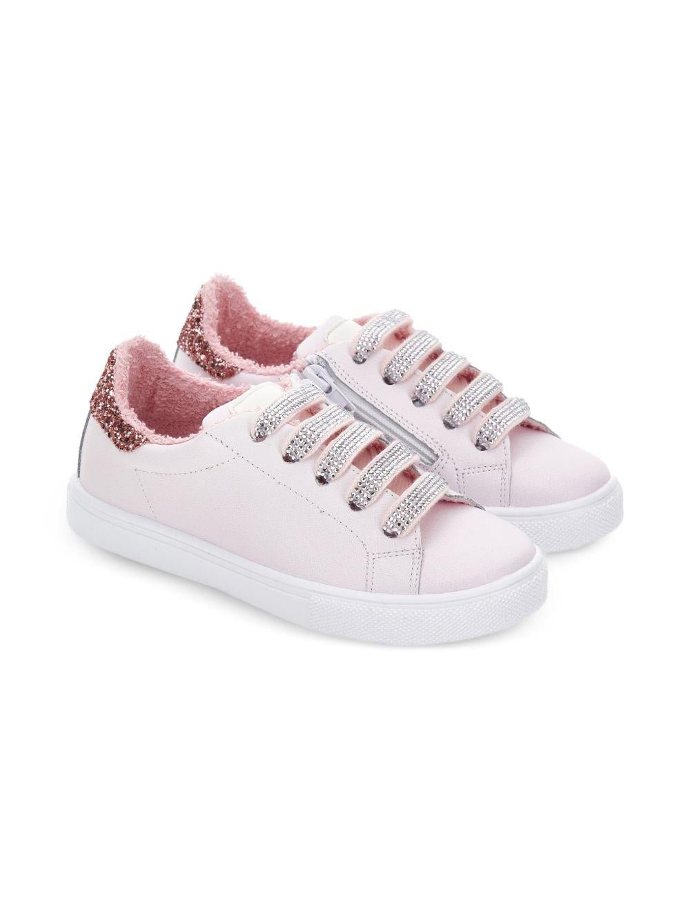 Sneakers per bambina Monnalisa rosa con glitter - Rubino Kids