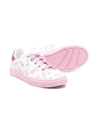 Sneakers per bambina Monnalisa x Barbie bianco con fondo rosa - Rubino Kids