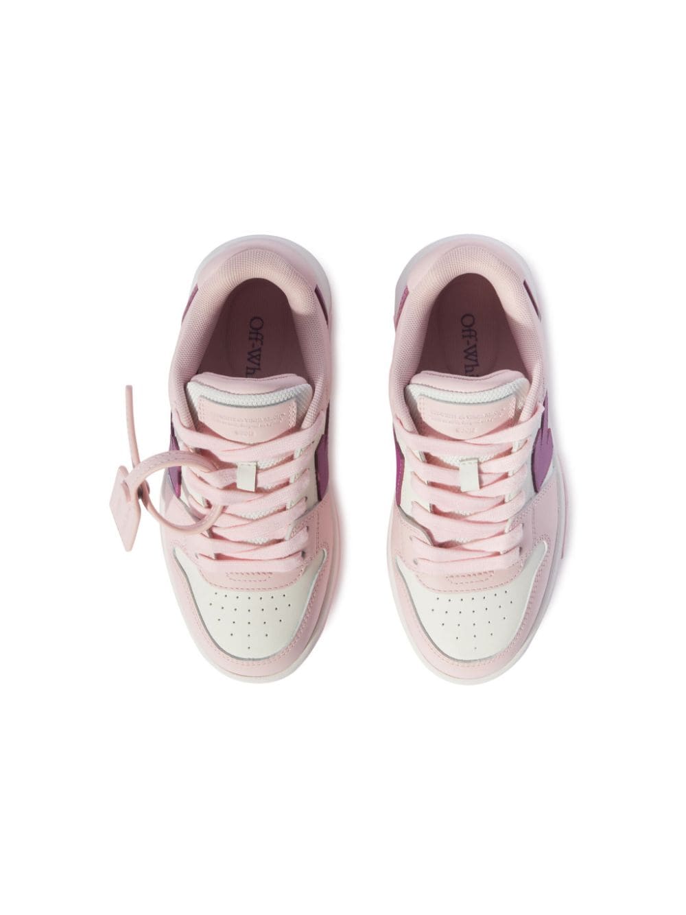 Sneakers per bambina Off - White Kids Out Of Office rosa e bianco con motivo Arrows - Rubino Kids