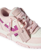 Sneakers per bambina Off - White Kids Out Of Office rosa e bianco con motivo Arrows - Rubino Kids