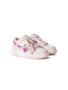 Sneakers per bambina Off - White Kids Out Of Office rosa e bianco con motivo Arrows - Rubino Kids