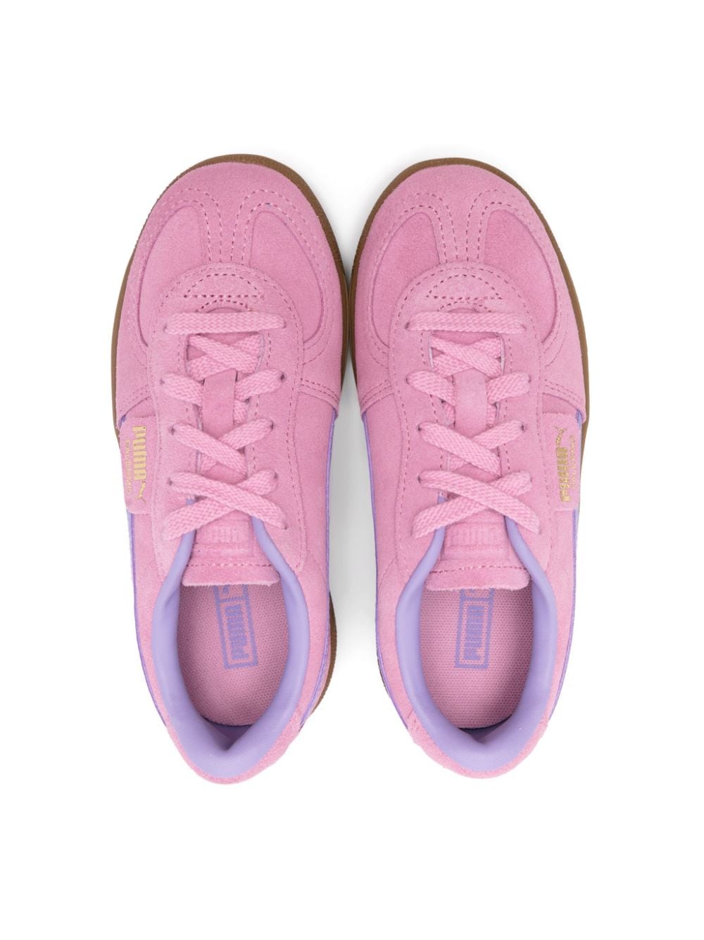 Sneakers per bambina Puma Kids Palermo rosa con logo laterale e sul tallone - Rubino Kids