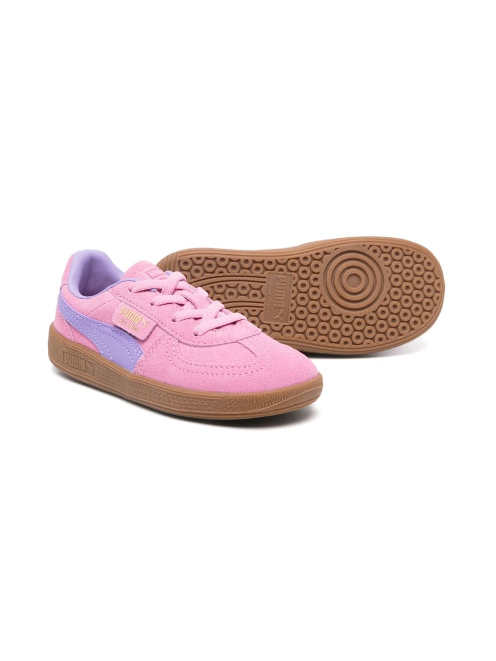 Sneakers per bambina Puma Kids Palermo rosa con logo laterale e sul tallone - Rubino Kids