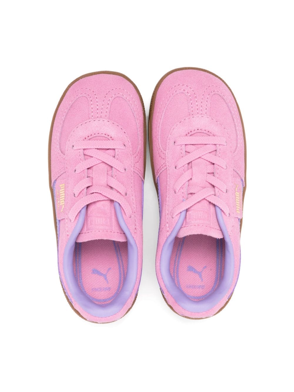 Sneakers per bambina Puma Kids Palermo rosa con logo laterale e sul tallone - Rubino Kids