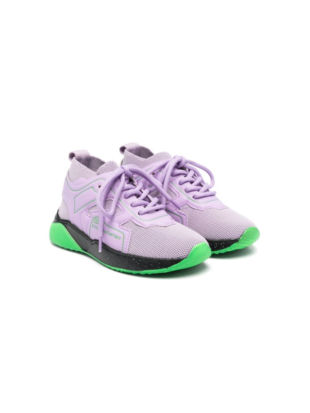 Sneakers per bambina Stella McCartney viola con design a inserti - Rubino Kids