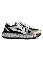 Sneakers per bambini Dolce & Gabbana Kids bianco e nero con dettaglio logo sulla suola - Rubino Kids