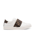 Sneakers per bambini Fendi Kids bianche con logo FF - Rubino Kids