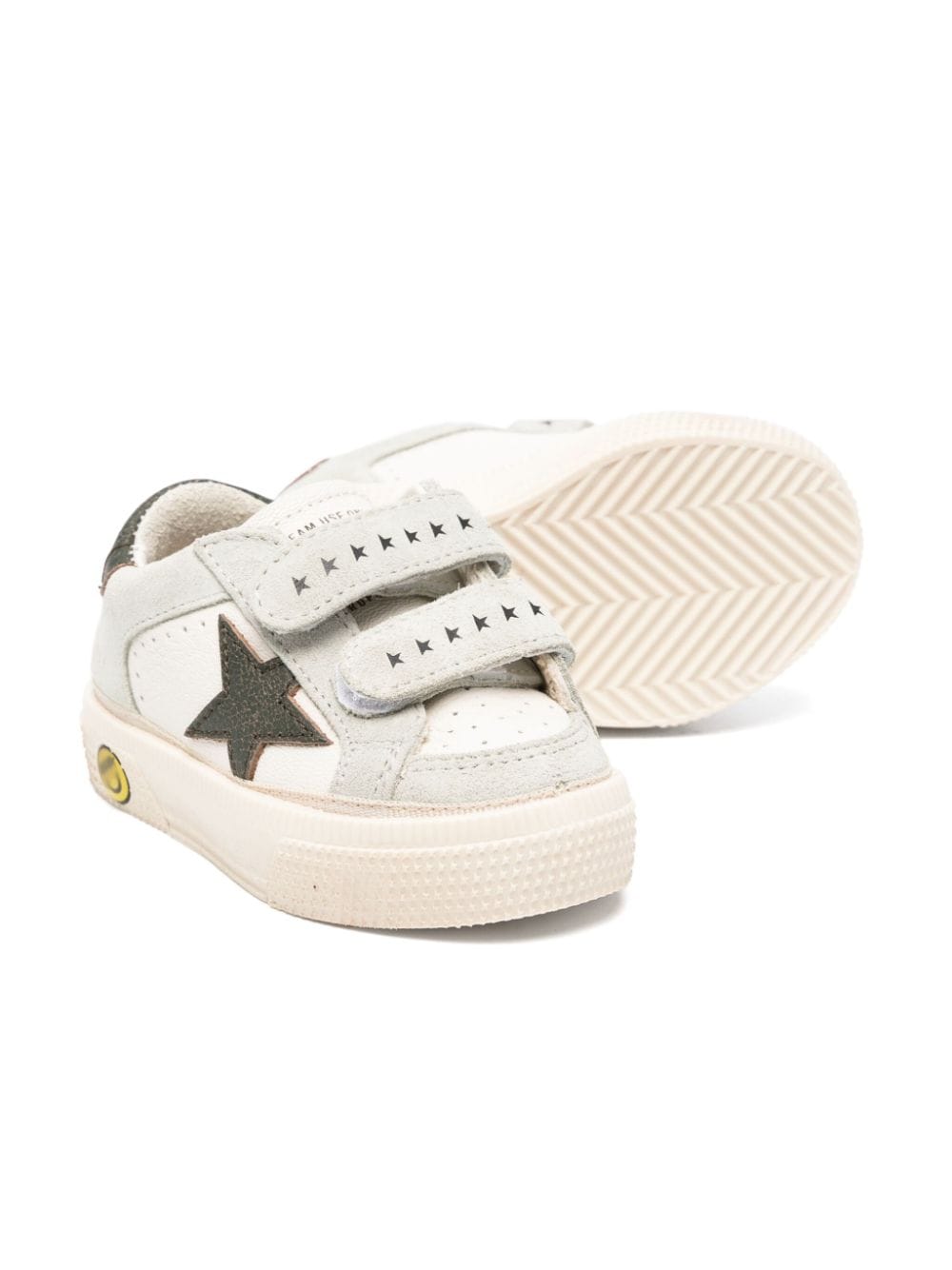 Sneakers per bambini Golden Goose Kids Old School Young bianco con chiusura a strappo - Rubino Kids