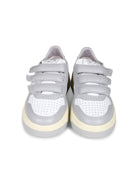 Sneakers per bambino Autry Kids Kidstripes grigio e bianco con chiusura a strappo - Rubino Kids