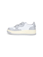 Sneakers per bambino Autry Kids Kidstripes grigio e bianco con chiusura a strappo - Rubino Kids