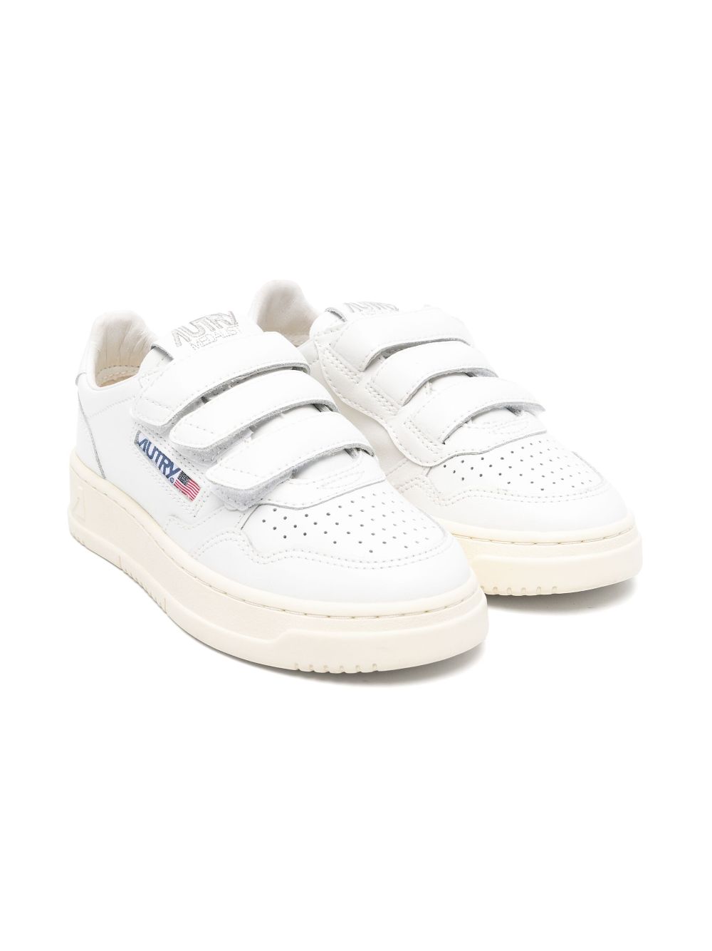 Sneakers per bambino Autry Kids Medalist bianco con chiusura a strappo - Rubino Kids