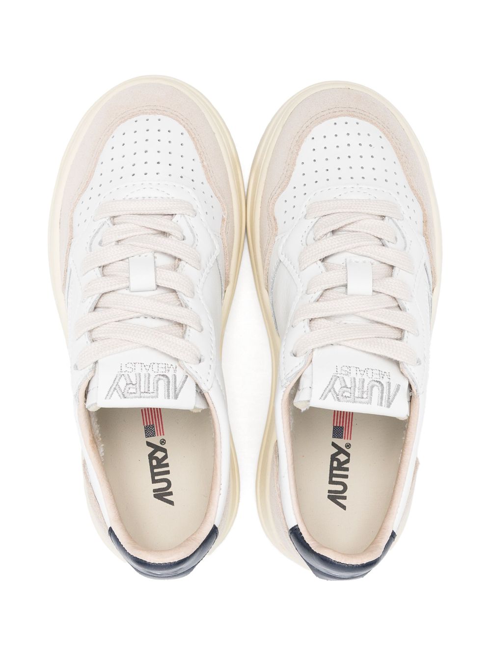 Sneakers per bambino Autry Kids Medalist bianco con chiusura con lacci - Rubino Kids