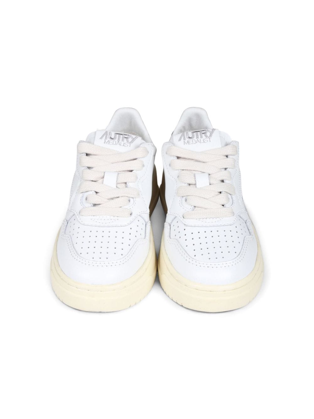 Sneakers per bambino Autry Kids Medalist bianco con tallone a contrasto con logo - Rubino Kids