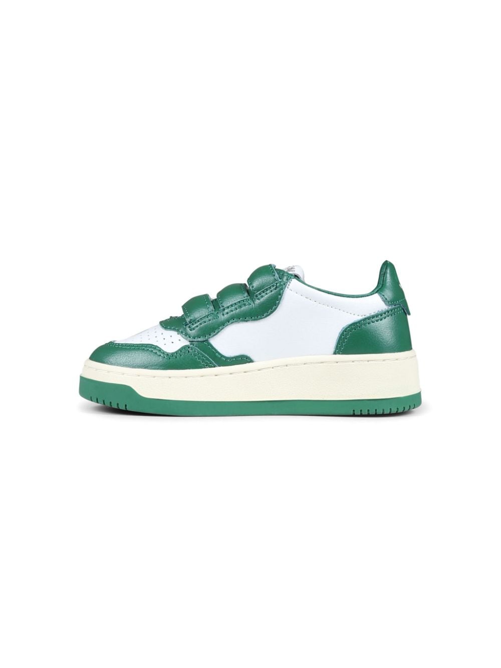 Sneakers per bambino Autry Kids verde e bianco con logo laterale - Rubino Kids