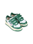 Sneakers per bambino Autry Kids verde e bianco con logo laterale - Rubino Kids